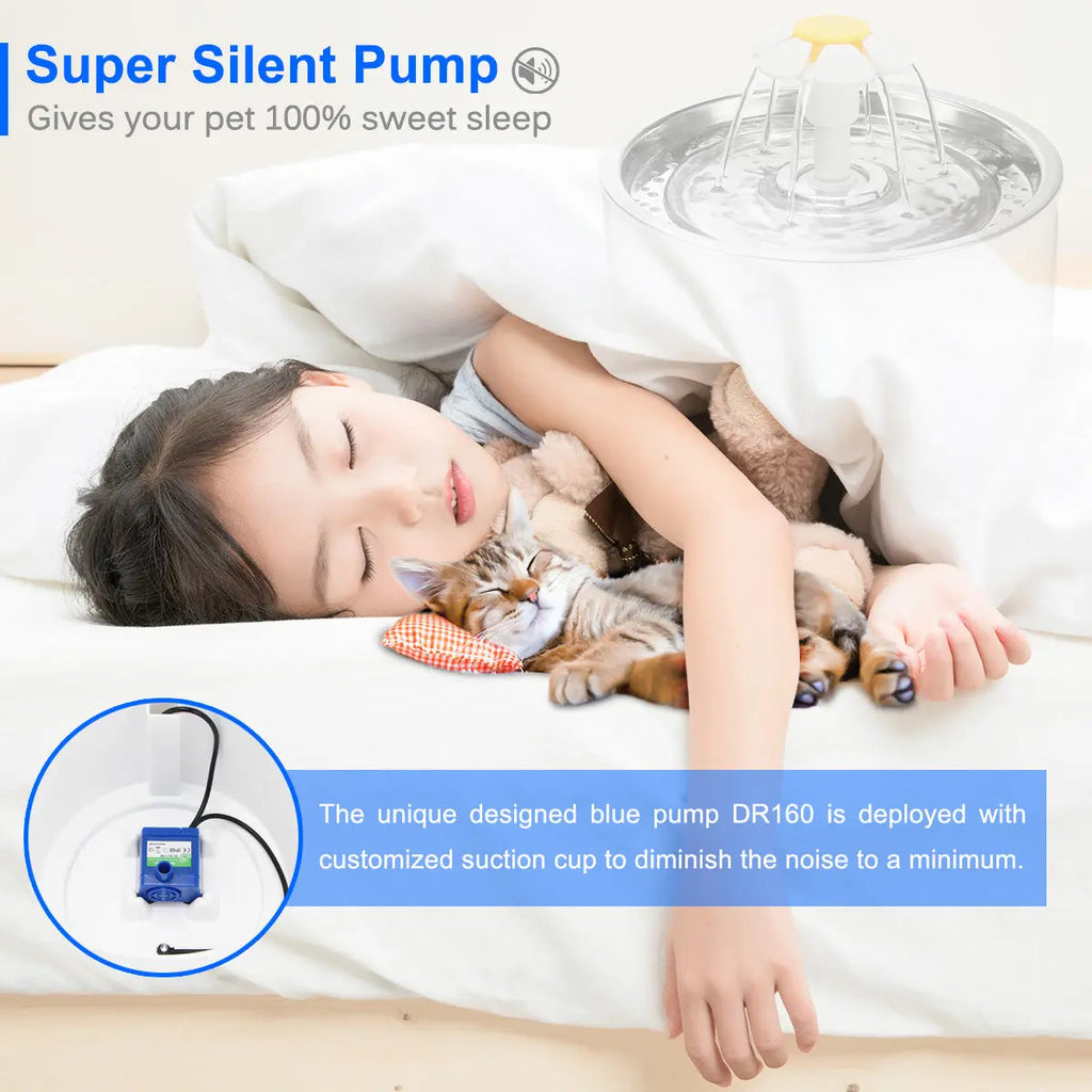 Automatic Pet Cat Water Fountain Teal Simba