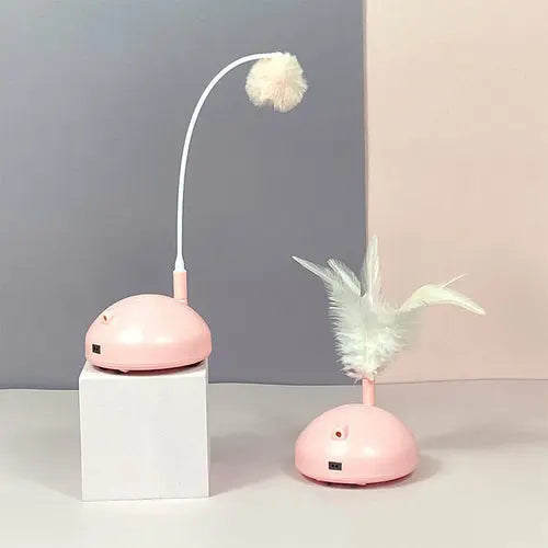 Automatic Feather Cat Toy Maroon Asteria