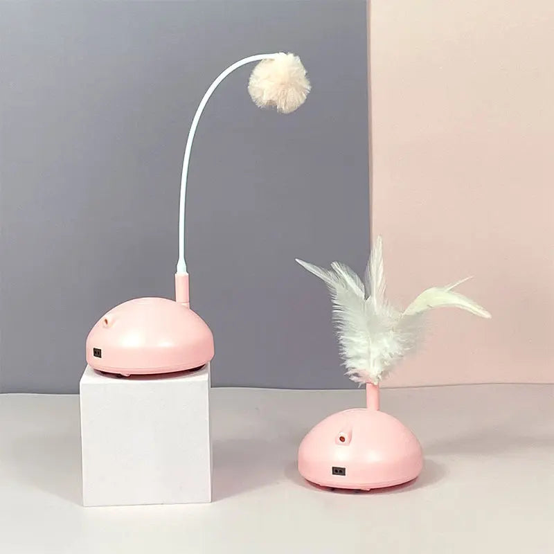 Automatic Feather Cat Toy Maroon Asteria