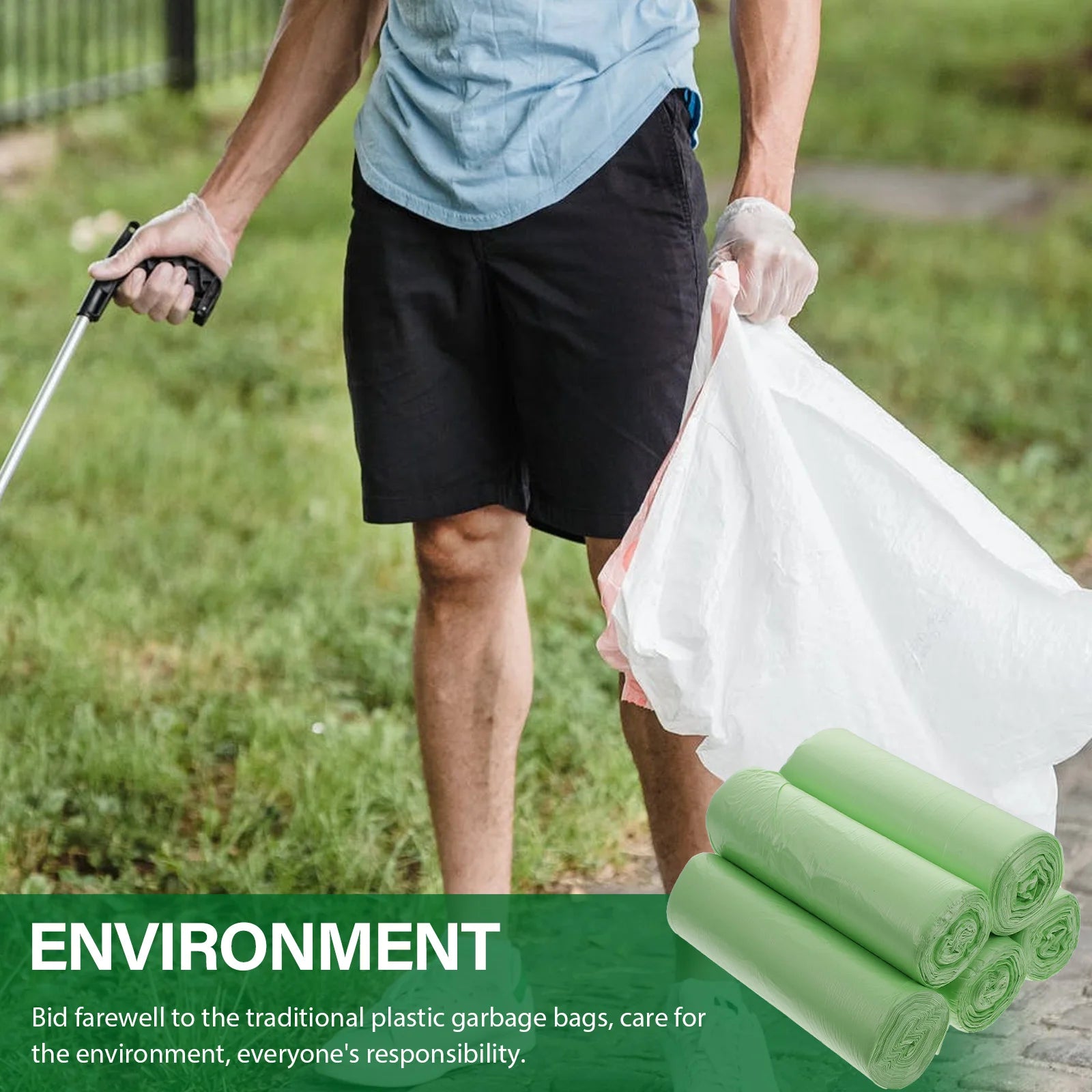 100 Pcs Rubbish Bag Biodegradable