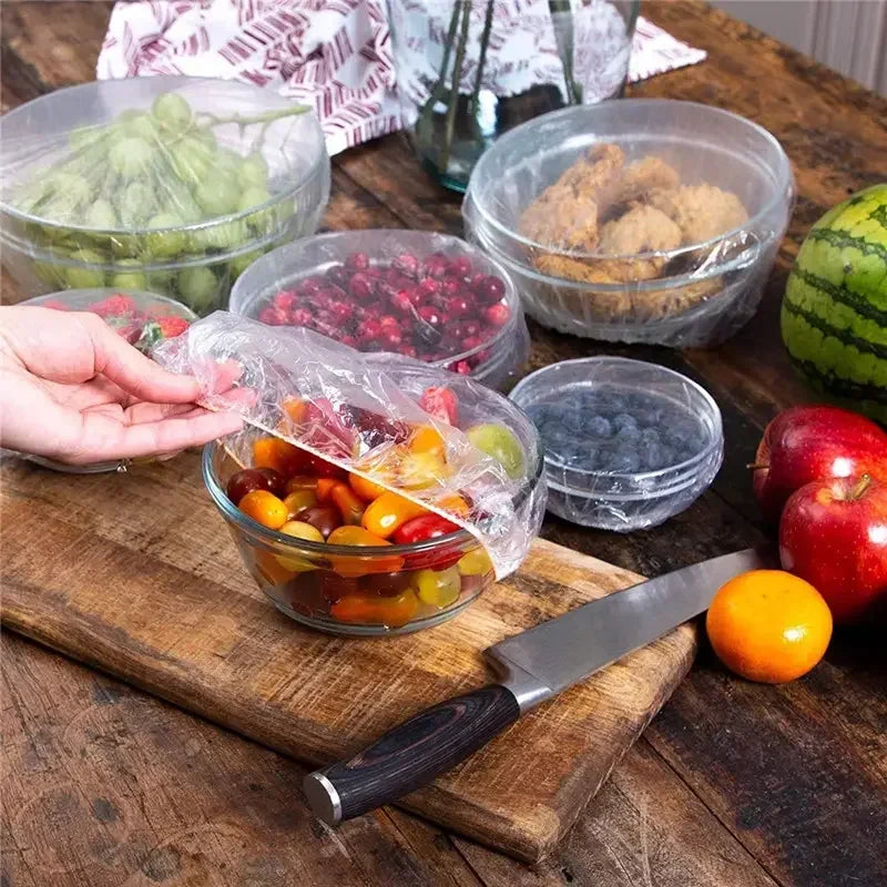 200-Piece Kit: Reusable Stretch Lids for Food Preservation