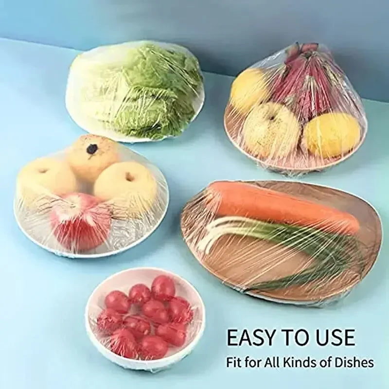 200-Piece Kit: Reusable Stretch Lids for Food Preservation