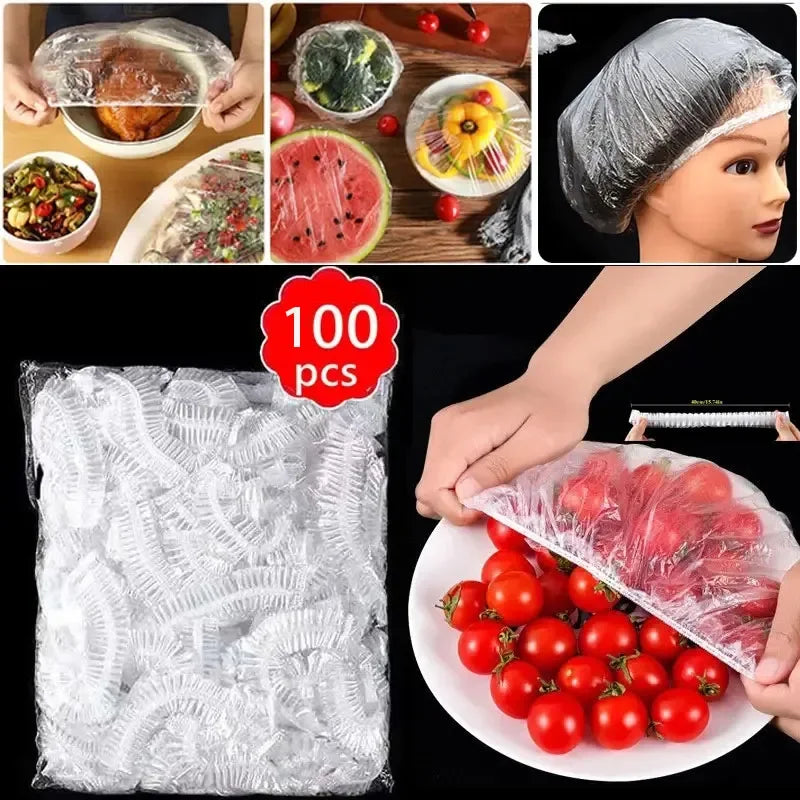 200-Piece Kit: Reusable Stretch Lids for Food Preservation