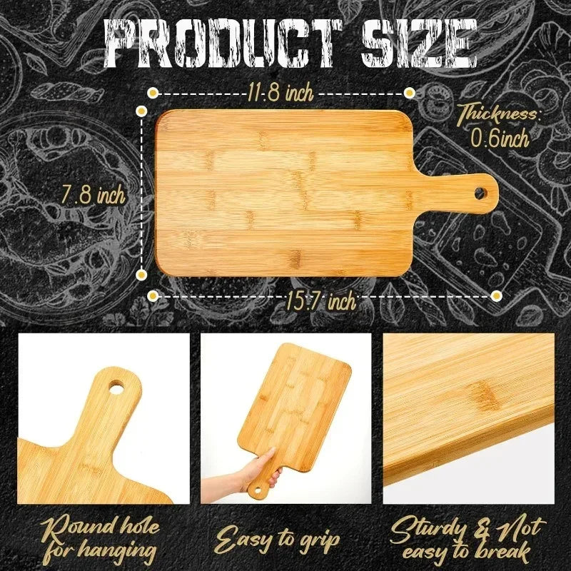 Bamboo Cutting Board/Serving Board with Handle