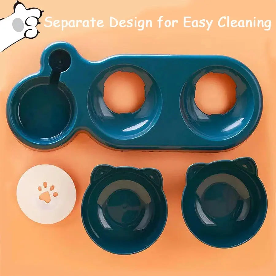 Triple Cat Bowls Pet Feeder AliExpress