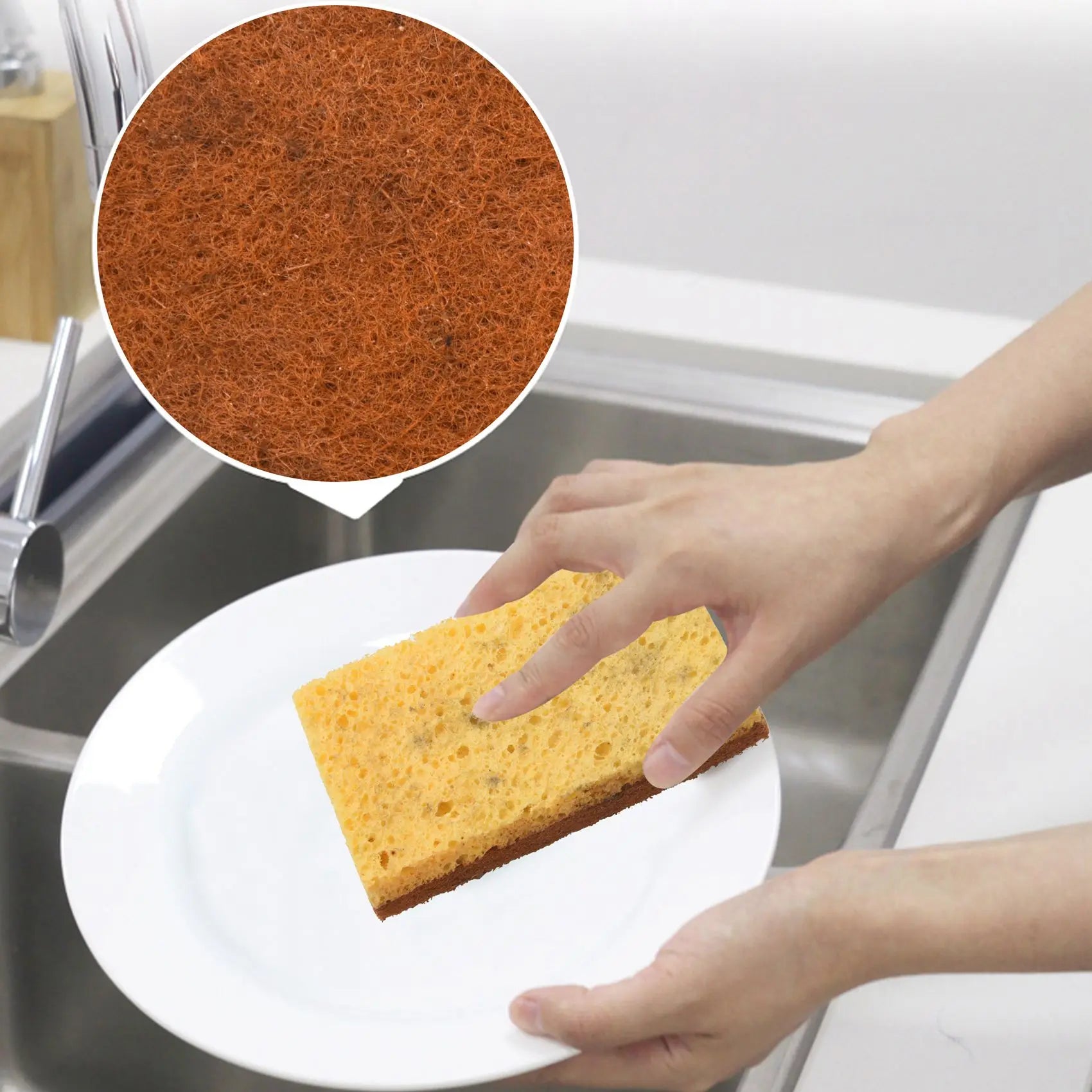 16 Pack Biodegradable And Compostable Sponges