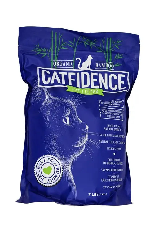 Catfidence 100% Organic Bamboo Cat Litter - 7 lb Bag White Diomedes
