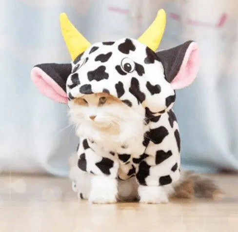 Cozy Cow Pet Costume Sweater White Diomedes