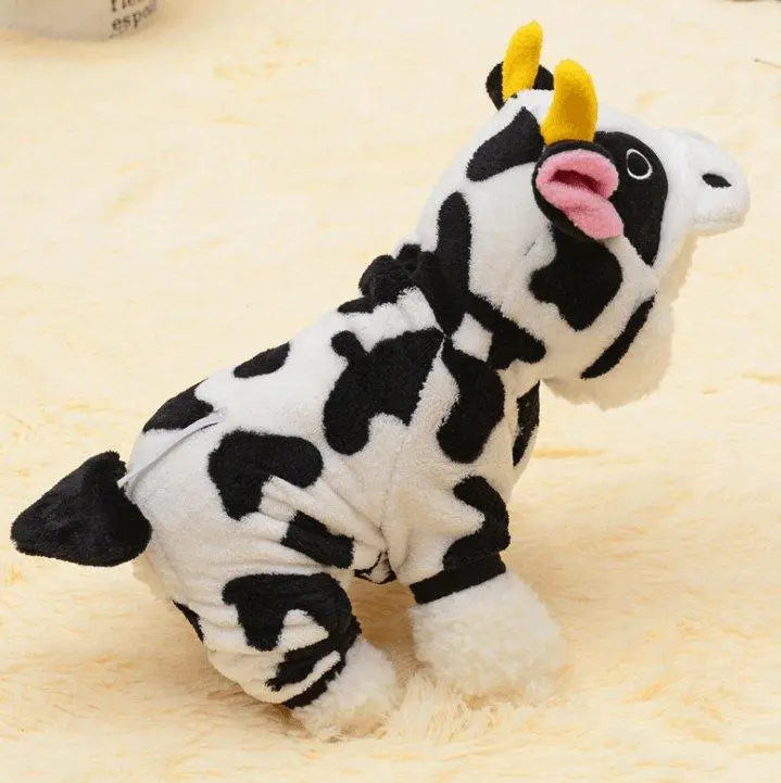 Cozy Cow Pet Costume Sweater White Diomedes