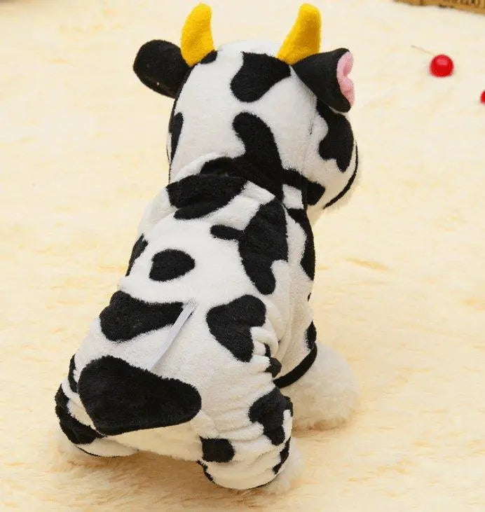 Cozy Cow Pet Costume Sweater White Diomedes