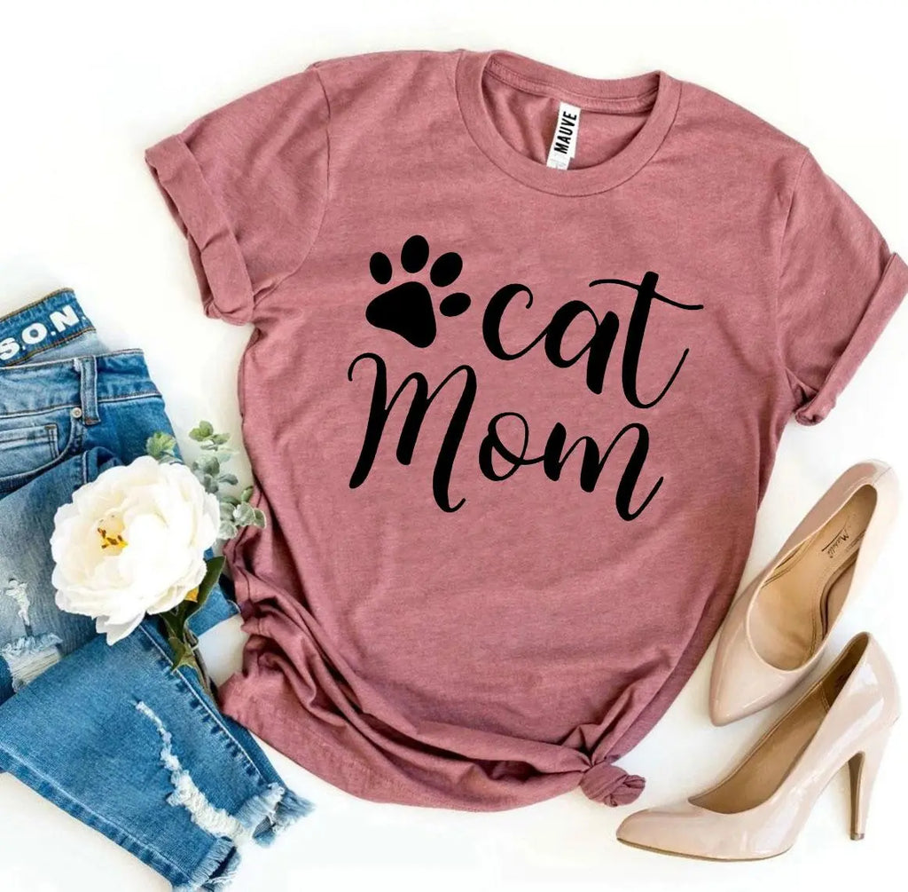 Cat Mom T-shirt Agate