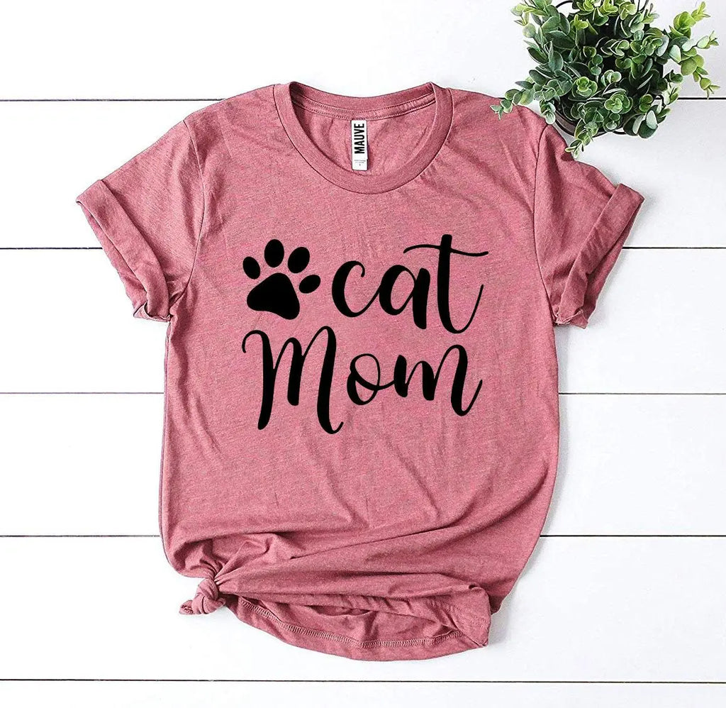 Cat Mom T-shirt Agate