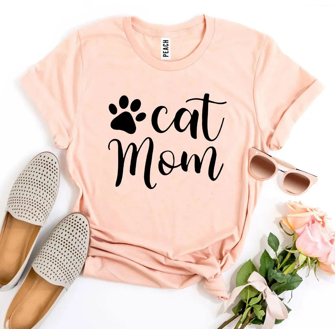 Cat Mom T-shirt Agate