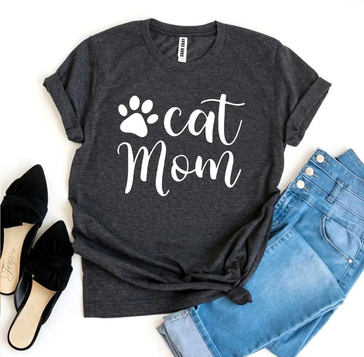 Cat Mom T-shirt Agate