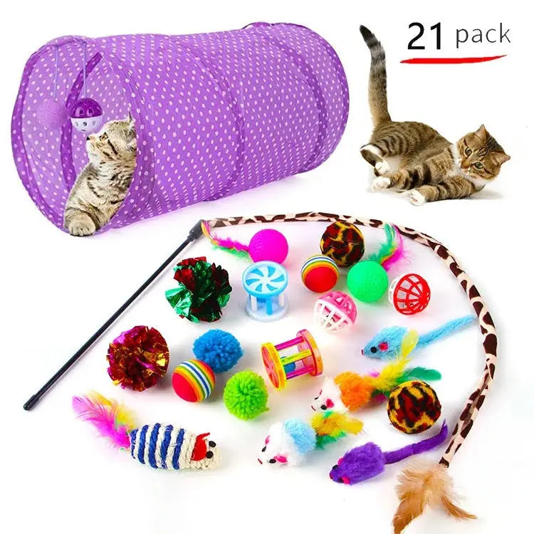 21 Pieces Assorted Cat Toys Teal Zeus